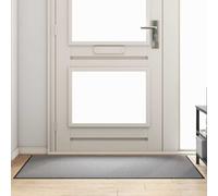 vidaXL Doormat Grey and Black 90 x 150 cm Polypropylene and vinyl