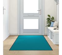 vidaXL Doormat Other Cyan and Black 120 x 300 cm Polyamide and PVC