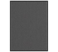 vidaXL Doormat Stripe Black and Grey 90x120 cm