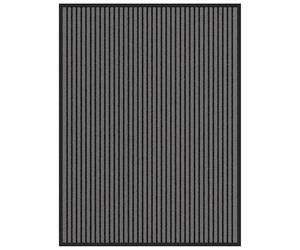 vidaXL Doormat Stripe Black and Grey 90x120 cm mat welcome mat door mat indoor