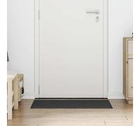 vidaXL Doormat Striped Black and Grey 60 x 90 cm Polypropylene and PVC