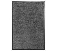 vidaXL Anthracite Doormat - Indoor/Outdoor, Non-slip Backing, Absorbent, Machine Washable & Durable, 40x60 cm