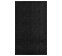 vidaXL Doormat Washable Black 90x150 cm