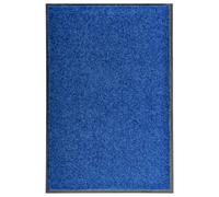 vidaXL Doormat Washable Blue 60x90 cm