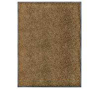 vidaXL Doormat Washable Brown 90x120 cm