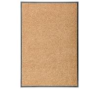 vidaXL Indoor/Outdoor Doormat - Non-slip PVC Backing, Absorbent Polyamide, Cream, 90x60 cm