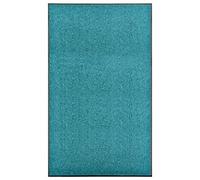 vidaXL Doormat Washable Cyan 90x150 cm