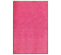 vidaXL Indoor/Outdoor Doormat - Absorbent Non-slip Pink Mat with PVC Backing and Black Border - Machine Washable Entryway Rug
