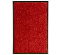 vidaXL Doormat Washable Indoor/Outdoor Red 40x60 cm – Polyamide, High Absorbency, Non-Slip PVC
