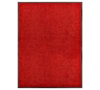 vidaXL Doormat Washable Red 90x120 cm