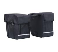 vidaXL Double Bicycle Bag for Pannier Rack Waterproof 35 L Black