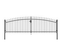 Vidaxl Double Door Fence Gate With Spear Top 400X200 Cm Fence Gates
