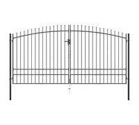 Vidaxl Double Door Fence Gate With Spear Top 400X248 Cm Fence Gates