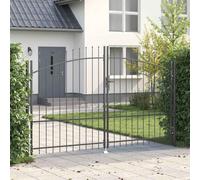 vidaXL Double Gate with Lock Woerden Grey 299.5 x 224.5 cm Steel