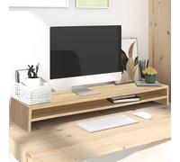 VidaxL Double Monitor Stand Riser - Desktop Shelf for Dual Screens with Storage