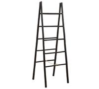 vidaXL Double-Sided Blanket Ladder Black 50 x 50 x 159 cm Bamboo