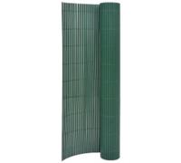 vidaXL Double-Sided Garden Fence in Durable Green PVC - Versatile Outdoor Screening for Sectioning & Windbreak, Easy Installation & Adjustable Size, 110x400 cm