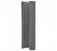 vidaXL Garden Fence in Grey, PVC Double-Sided, UV-Resistant, Section Divider for Shrubs, Vegetables, Flowers, Adjustable Size 110x300 cm
