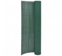 vidaXL Double-Sided Garden Fence in Durable Green PVC - Versatile Outdoor Screening for Sectioning & Windbreak, Easy Installation & Adjustable Size, 110x400 cm
