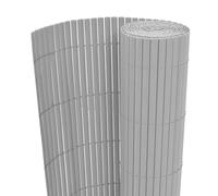 vidaXL Double-Sided Garden Fence PVC 150x500 cm Grey