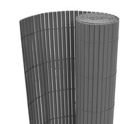 vidaXL Double-Sided Garden Fence PVC 150x500 cm Grey