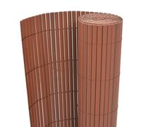 vidaXL Double-Sided Garden Fence PVC 90x300 cm Brown