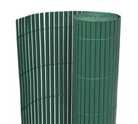 vidaXL Double-Sided Garden Fence PVC 90x500 cm Green