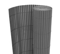 vidaXL Double-Sided Garden Fence PVC 90x500 cm Grey UK HOT