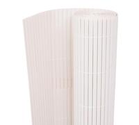 "vidaXL Double-Sided Garden Fence- White PVC Material- Ideal for Garden Sectioning- Versatile Use-90x300 cm"