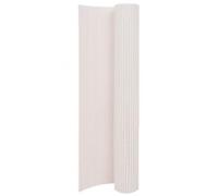 vidaXL Double-Sided Garden Fence - White PVC Privacy Screen/Windbreak for Outdoor, Garden, Patio, Driveway - UV, Easy Customization - 90x400 cm