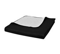 VidaXL Double-Sided Quilt Bedspread Quilted Throw Multiple Choice, Schwarz/Weiß 230x260 cm, 230 x 260 cm