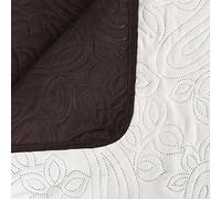 Bedspread Double-Sided Quilted Microfibre w/ PP Cotton 220x240cm Lg Cream/Brown [EEK: A]