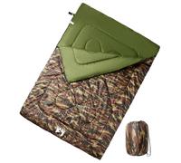 vidaXL Double Sleeping Bag with Pillows for Adults Camping Hiking 3-4 Seasons