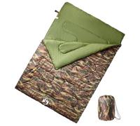 vidaXL Double Sleeping Bag with Pillows for Adults Camping Hiking 3-4 Seasons