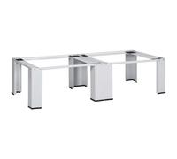 vidaXL Double Washing and Drying Machine Pedestal White Dryer Pedestal Stand