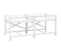 vidaXL Double Washing Machine Pedestal with Pull-Out Shelves White