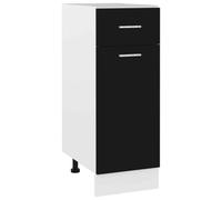 Vidaxl Drawer Bottom Cabinet Black 30X46X81.5 Cm Engineered Wood