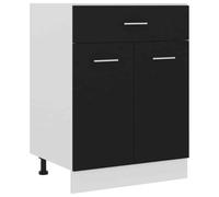 vidaXL Drawer Bottom Cabinet Black 60x46x81.5 cm Engineered Wood UK