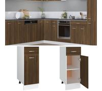 Vidaxl Drawer Bottom Cabinet Brown Oak 30X46X81.5 Cm Engineered Wood