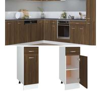 vidaXL Drawer Bottom Cabinet Brown Oak 30x46x81.5 cm Engineered Wood UK