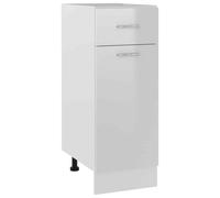 vidaXL Drawer Bottom Cabinet High Gloss White 30x46x81.5 cm Engineered Wood UK