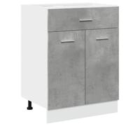 vidaXL Drawer Bottom Cabinet Kitchen Cabinet Concrete Grey Engineered Wood