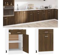 vidaXL Drawer Bottom Cabinet Brown Oak 50x46x81,5 cm Engineered Wood UK HOT
