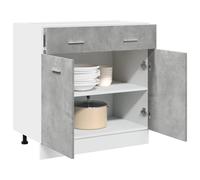 vidaXL Drawer Bottom Cabinet Kitchen Cabinet Concrete Grey Engineered Wood