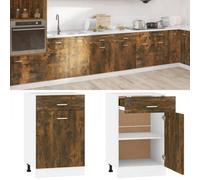 Vidaxl Drawer Bottom Cabinet Smoked Oak 50X46X81,5 Cm Engineered Wood