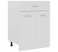 vidaXL Drawer Bottom Cabinet White 60x46x81.5 cm Engineered Wood UK