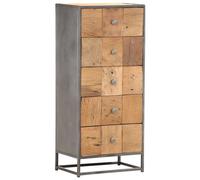 vidaXL Drawer Cabinet 45x30x100cm Solid Reclaimed Wood Home Storage Lowboard