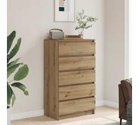 vidaXL Drawer Cabinet Artisan Oak 60x36x103 cm Engineered Wood