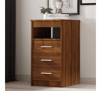 vidaXL Drawer Cabinet Brown Oak 40x50x76 cm Engineered Wood