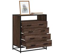 vidaXL Drawer Cabinet Brown Oak 70x41x83.5 cm Engineered Wood